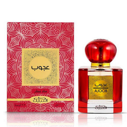 Ajoob EDP 100mL by Nabeel Perfumes along with its Packaging