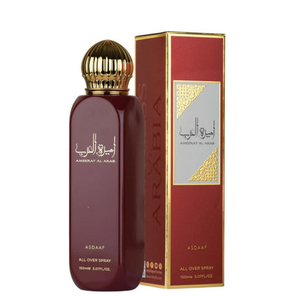 Ameerat Al Arab All Over Spray Body Mist 150mL by Lattafa along with its Packing