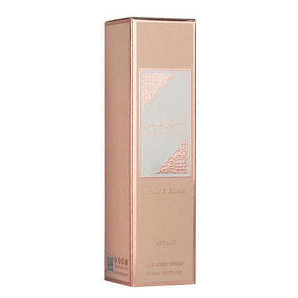 The Packing of Ameerat Al Arab Prive Rose All Over Spray Body Mist 150mL by Lattafa