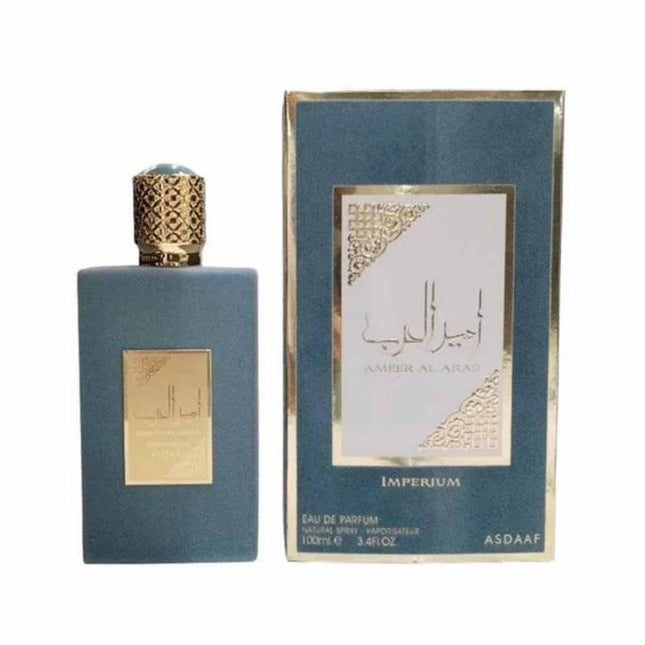 Asdaaf Ameer Al Arab Imperium For Men EDP 100mL along with its Packaging