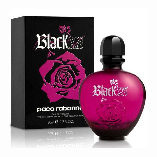Black XS for her (2007) EDT 80mL by Paco Rabanne along with its Packaging