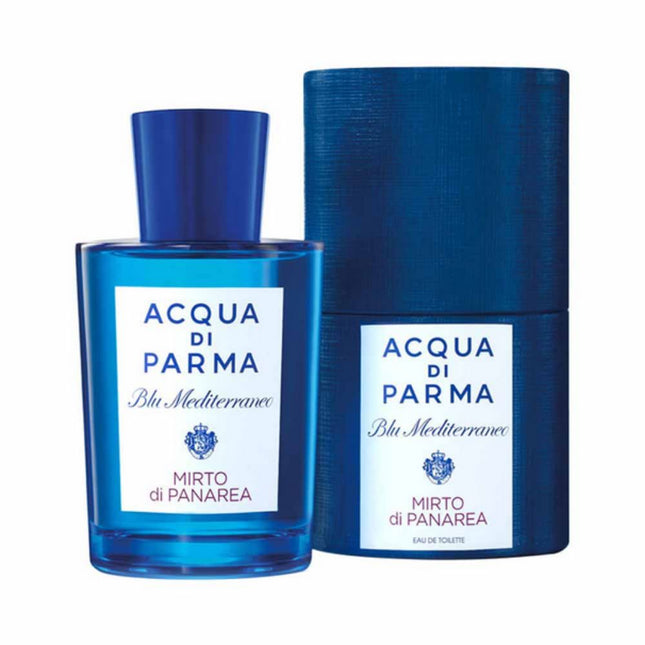 Blu Mediterraneo Mirto di Panarea EDT 150mL by Acqua Di Parma along with its packaging