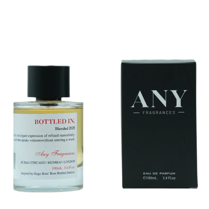 ANY fragrances 'Bottled In' EDP 100mL spray along with its packing.