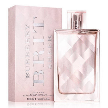 Burberry Brit Sheer for Women EDT 100mL along with its packaging