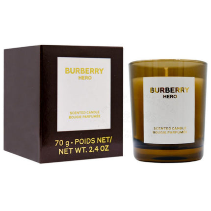 Burberry Hero Scented Candle 70g along with its pack