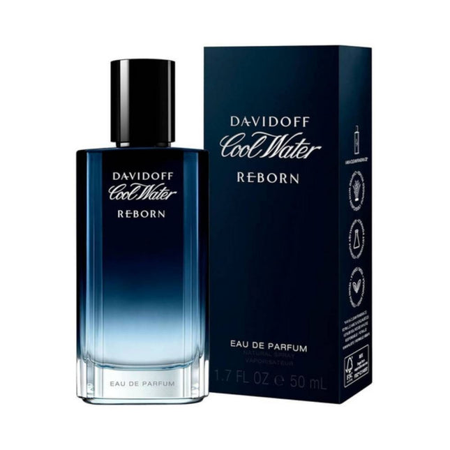 Davidoff Cool Water Reborn for Men EDP 50mL along with its Packaging