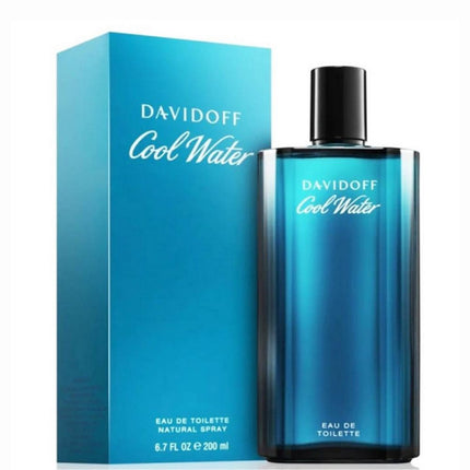 Davidoff Cool Water for Men EDT 200mL along with its packaging