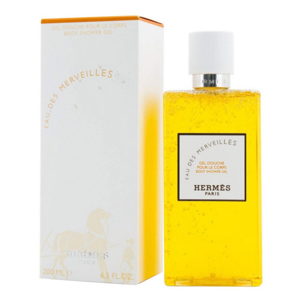 Eau Des Merveilles Shower Gel 200mL by Hermes along with its Pack