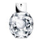 Crystal perfume bottle with Emporio Armani logo on a white background