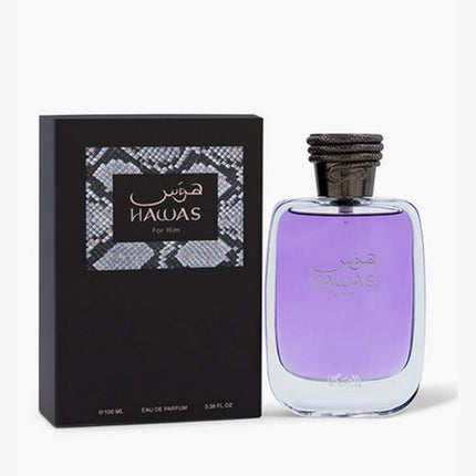 Hawas for Him EDP 100mL by Rasasi along with its Box