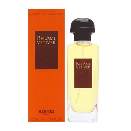 Hermes Bel Ami Vetiver For Men Eau De Toilette 100mL along with its packaging