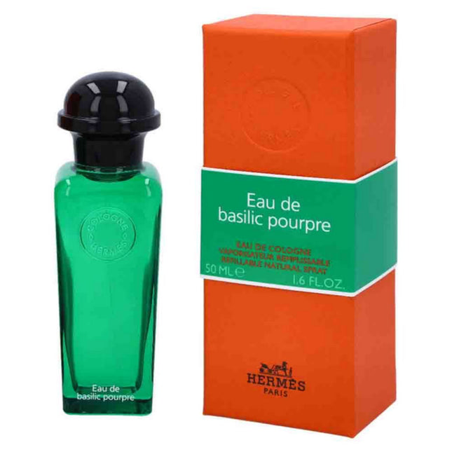 Hermes Eau de Basilic Pourpre REFILLABLE Eau de Cologne 50mL along with its Packaging