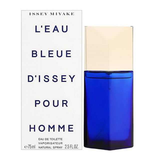 Issey Miyake L'Eau Bleue D'Issey Pour Homme EDT 75mL along with its Packaging