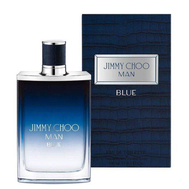 Jimmy Choo Man Blue For Men EDT 100mL along with its Packaging