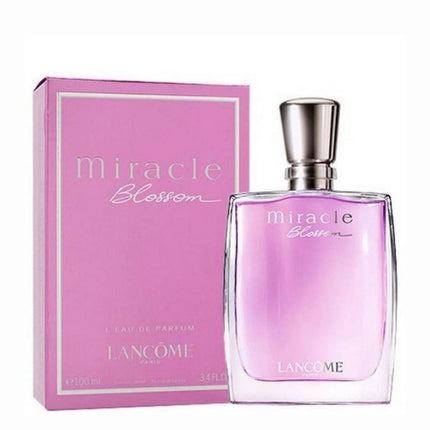 Lancôme's Miracle Blossom EDP 100mL along with its packaging
