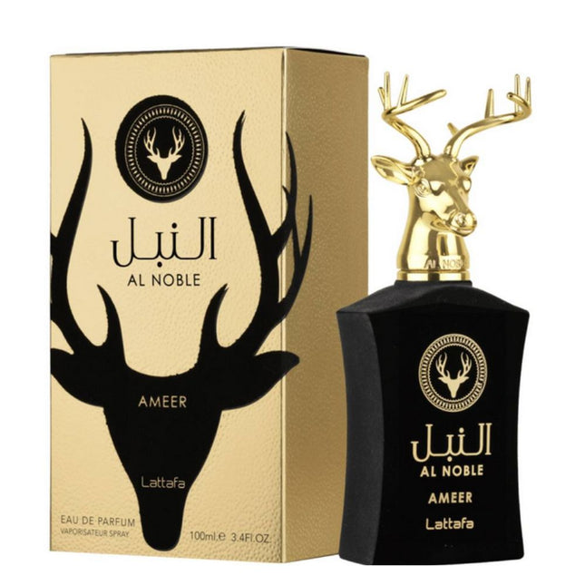 Lattafa Al Noble Ameer EDP 100mL along with its Packaging