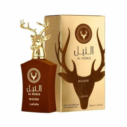 Lattafa Al Noble Wazeer EDP 100mL along with its Packaging