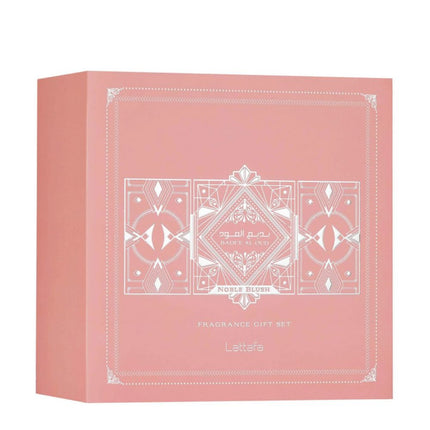 Lattafa Badee Al Oud Noble Blush 3-in-1 Gift Set | Includes 100ml EDP, 12ml EDP, and Hair Mist