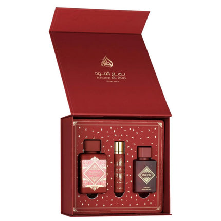 Lattafa Gift Set – Badee Al Oud Sublime: Lattafa Sublime 3-in-1 Gift Set | Includes 100ml EDP, 12ml EDP, and Hair Mist