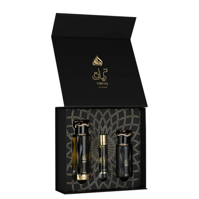 Lattafa Musamam White Intense 3-in-1 Gift Set | Includes 100ml EDP, 12ml EDP, and Luxurious Hair Mist