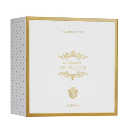 Lattafa The Kingdom Man 3-in-1 Gift Set | Includes 100ml EDP, 12ml EDP, and Shower Gel