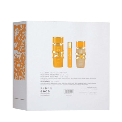 Lattafa Yara Tous 3-in-1 Gift Set | Includes 100ml EDP, 12ml EDP, and Hair Mist