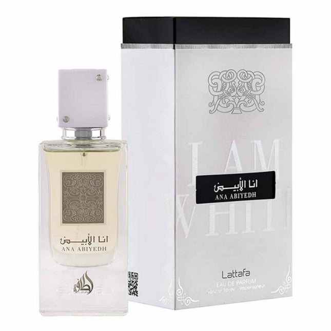 Lattafa Ana Abiyedh (I Am White) EDP 60mL along with its Packaging