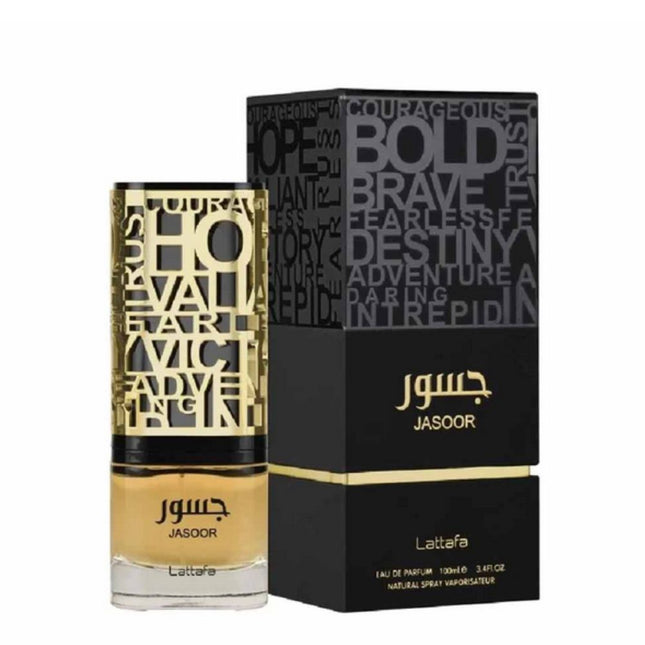 Lattafa Jasoor EDP 100mL along with its packaging