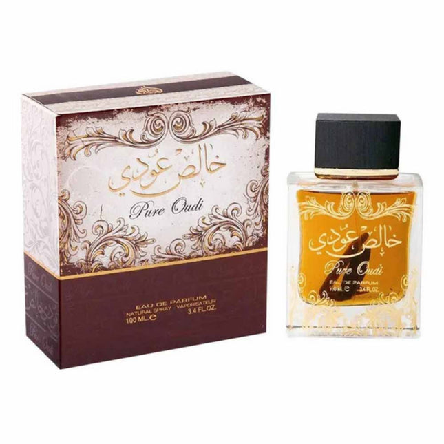 Lattafa Khalis Oudi (Pure Oudi) EDP 100mL along with its packaging