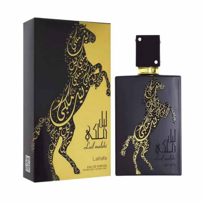 Lattafa Lail Maleki EDP 100mL along with its Packaging