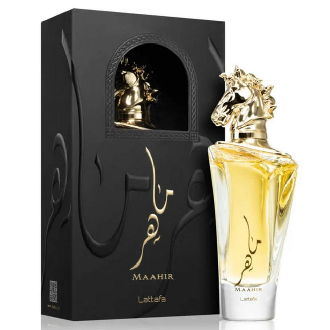 Lattafa Maahir EDP 100mL along with its packaging