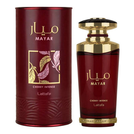 Lattafa Mayar Cherry Intense for Women EDP 100mL along with its Packaging