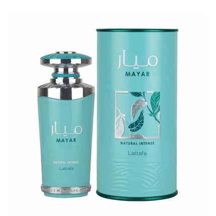 Lattafa Mayar Natural Intense For Women EDP 100mL along with its Packaging