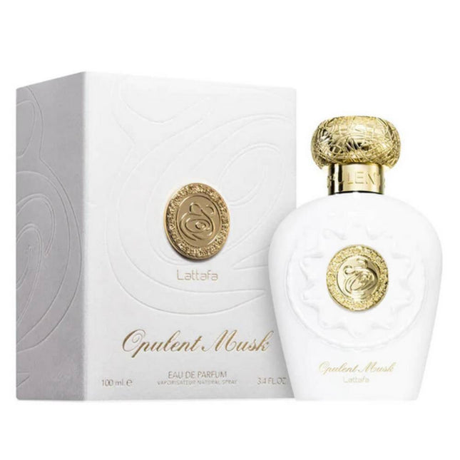 Lattafa Opulent Musk EDP 100mL along with its Packaging