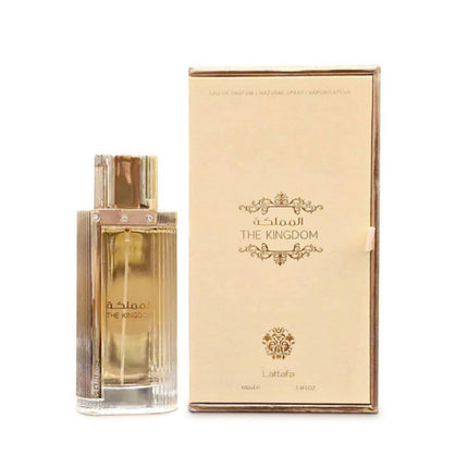 Lattafa The Kingdom For Women EDP 100mL along with its Packaging