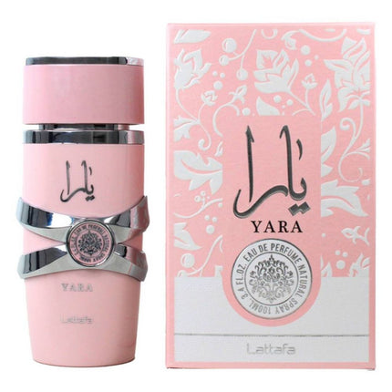 Lattafa Yara For Women EDP 100mL along with its Packaging