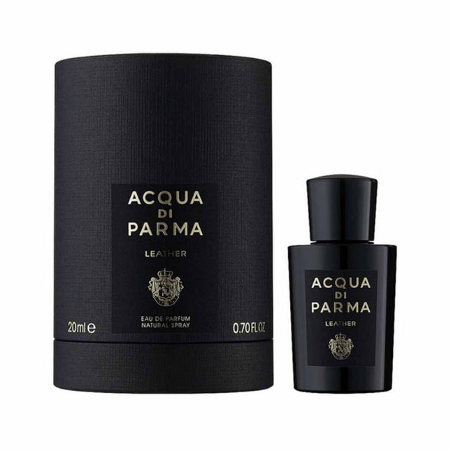 Leather EDP 20mL by Acqua di Parma along with its packaging