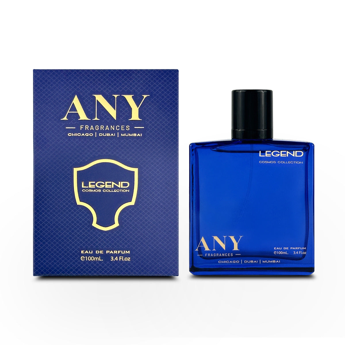 ANY Legend Cosmos Collection perfume. Blue bottle and box. EDP 100mL