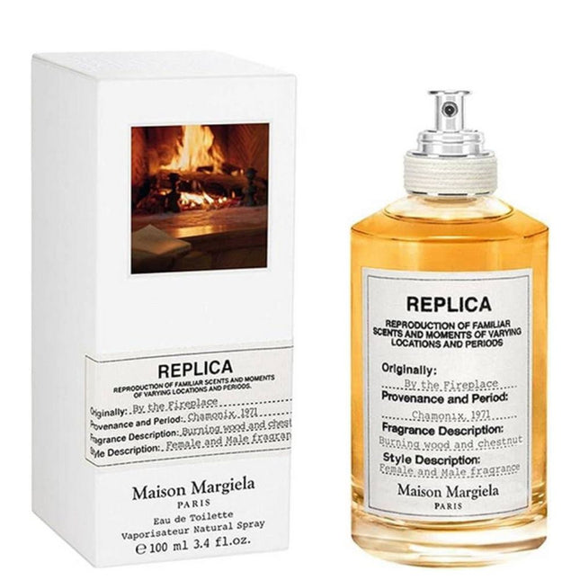 Maison Margiela Replica By The Fireplace REFILLABLE EDT 100mL along with its Packaging