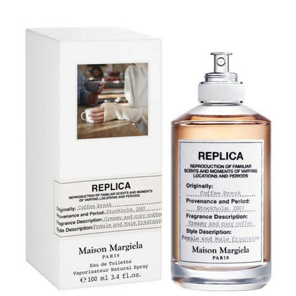 Maison Margiela Replica Coffee Break EDT 100mL along with its packaging
