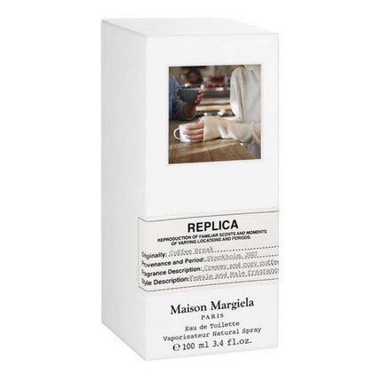The packaging of Maison Margiela Replica Coffee Break EDT 100mL