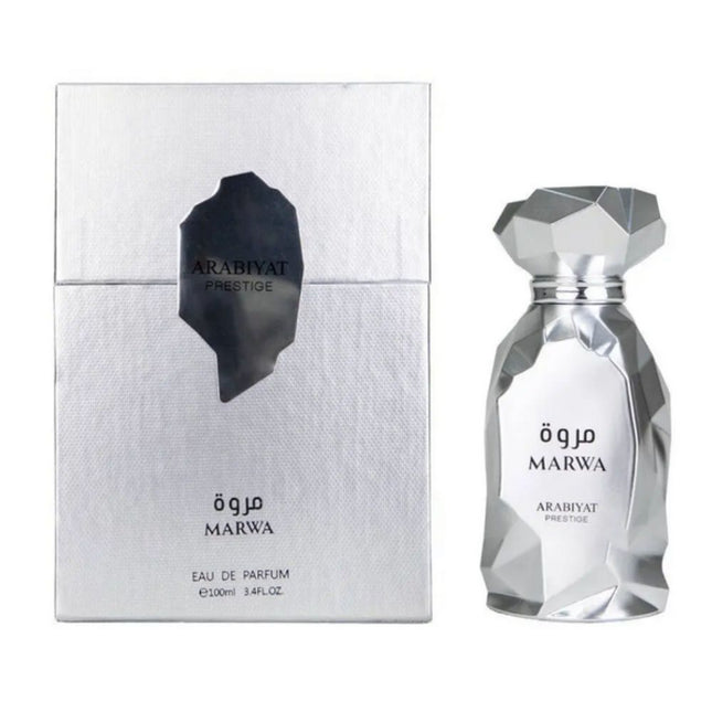 Arabiyat Prestige Marwa EDP 100mL along with its Packaging