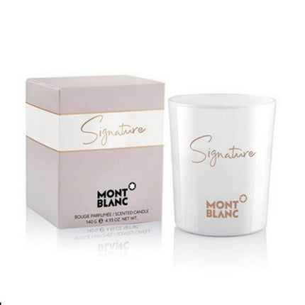 Mont Blanc Signature Scented Candle 140g along with its packing