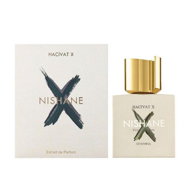 Nishane Hacivat X perfume bottle and packaging on a white background