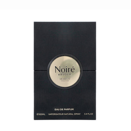 The packaging of Arabiyat Prestige Noirè Absolu EDP 100mL