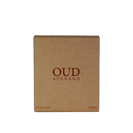 The packaging of Oud Afghano EDP 50mL by Ahmed Al Maghribi