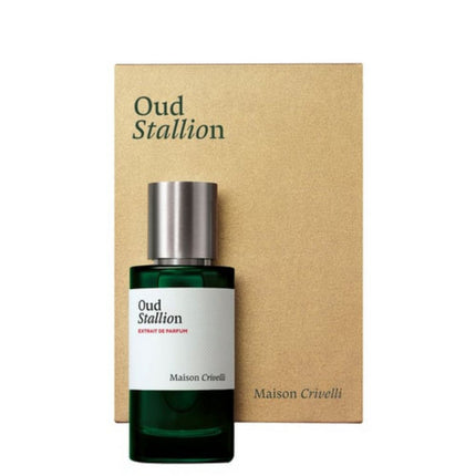 Oud Stallion Parfum 100mL by Maison Crivelli along with its Packing