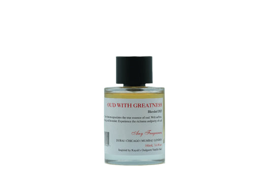 An EDP 100mL bottle of Oud with Greatness. This perfume is inspired by Initio's Oud for Greatness