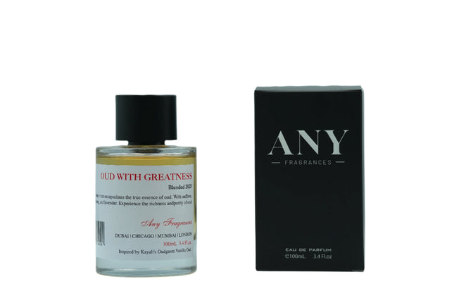 An EDP 100mL bottle of Oud with Greatness. This perfume is inspired by Initio's Oud for Greatness