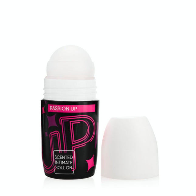 Skin 4 Me Passion Scented Up Intimate Roll-On 50mL with its cap besides it